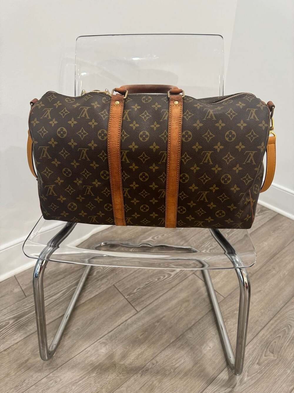 Louis Vuitton Keepall 45 Bandouliere Monogram Travel Bag Authenticated - Picture 3 of 13